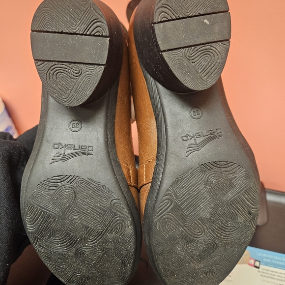 Dansko Tan Leather Women's Loafers with Buckle - Picture 5 of 7